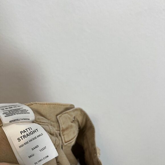 DL1961 Sand Denim High Rise Vintage Ankle Raw Hem Jeans Women's Size 29 - Picture 5 of 7
